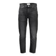 Calvin Klein Blå Denim Jeans med 5 Fickor Black, Dam