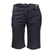 Murphy&Nye Blå Bermuda Shorts med Logo Blue, Dam