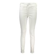 Calvin Klein Vit Skinny Denim Jeans med Logo White, Dam