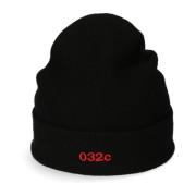 032c Logo Cashmere Blend Beanie Black, Unisex