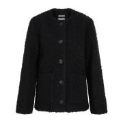 Heartmade Strukturerad Boucle Jacka Svart Black, Dam