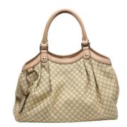 Gucci Vintage Pre-owned Canvas handvskor Beige, Dam