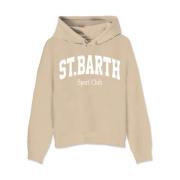 MC2 Saint Barth Bomullshoodie för sportig chic look Beige, Dam