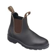 Blundstone Stout Brun Läder Elastiska Stövlar Brown, Dam