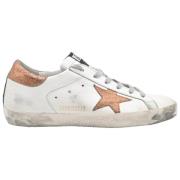 Golden Goose Vit Brons Glitterstjärna Sneakers White, Dam