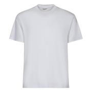 Auralee Sömlös Crew Neck Tee Kollektion White, Herr