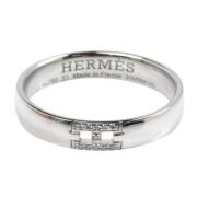 Hermès Vintage Pre-owned Vitt guld ringar Gray, Dam