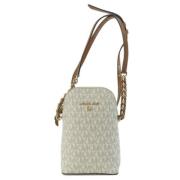 Michael Kors Pre-owned Pre-owned Canvas axelremsvskor Beige, Dam