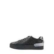 Liu Jo Svarta Läder Avslappnade Sneakers Black, Dam