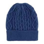 American Dreams Marinblå Bomull Beanie Mössa Blue, Dam