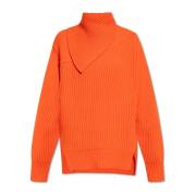 Jil Sander Ull turtleneck tröja Orange, Dam