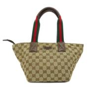 Gucci Vintage Pre-owned Canvas gucci-vskor Beige, Dam