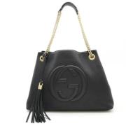 Gucci Vintage Pre-owned Laeder axelremsvskor Black, Dam