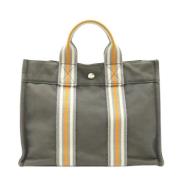 Hermès Vintage Pre-owned Canvas handvskor Gray, Dam