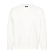 Emporio Armani Bomullssweatshirt med örnlogotyp White, Herr