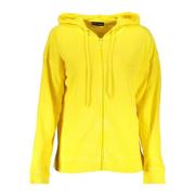 North Sails Gul hoodie med dragkedja och logotyp Yellow, Dam