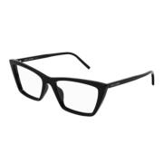 Saint Laurent Tunn Optisk Stil Solglasögon Black, Unisex