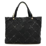 Chanel Vintage Pre-owned Nylon chanel-vskor Black, Dam