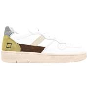 D.a.t.e. Vintage Court Sneakers Vit-Army Män Multicolor, Herr