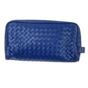 Bottega Veneta Vintage Pre-owned Laeder necessrer Blue, Dam