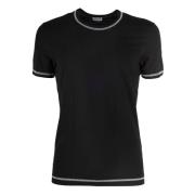 Dolce & Gabbana Kontrastsöm T-shirt Black, Herr