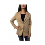 Dixie Beige jacka med polyester och elastan Beige, Dam