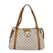 Louis Vuitton Vintage Pre-owned Canvas axelremsvskor White, Dam