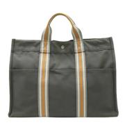 Hermès Vintage Pre-owned Canvas handvskor Gray, Dam