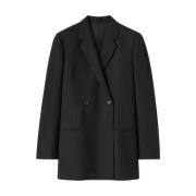 TotêMe Oversized Double-Breasted Blazer Black, Dam