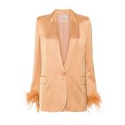 Twinset Bubblig Blazer Orange, Dam