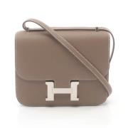 Hermès Vintage Pre-owned Tyg axelremsvskor Gray, Dam