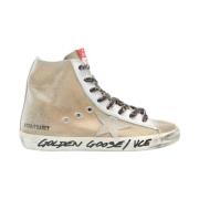 Golden Goose Guld Is och Vit Sneakers Beige, Dam