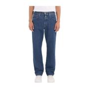 Replay Vintage Straight Fit Denim Jeans Blue, Herr