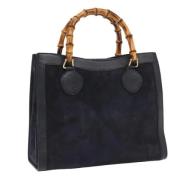 Gucci Vintage Pre-owned Mocka handvskor Blue, Dam