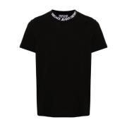 Versace Jeans Couture Svart Logo Trim Crew Neck T-shirt Black, Herr