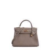 Hermès Vintage Pre-owned Laeder handvskor Gray, Dam