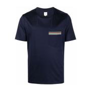 Paul Smith Blårandig Crew Neck T-shirt Blue, Herr