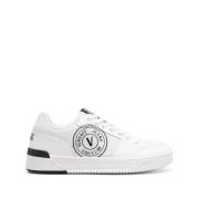 Versace Jeans Couture Vita Sneakers med Logo Patch White, Herr