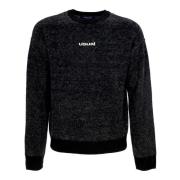 Usual Logo Crew Sweater Akryl Stickad Tröja Black, Herr