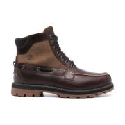 Timberland Bordeaux Läder Panelstövlar Red, Herr