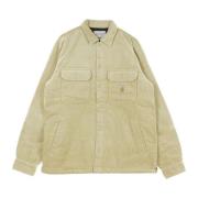 Carhartt Wip Quiltad Sammet Skjortjacka med Knappstängning Beige, Herr