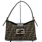 Fendi Vintage Pre-owned Canvas handvskor Brown, Dam