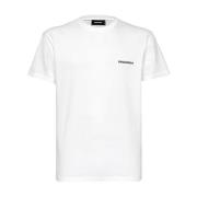 Dsquared2 Grafiskt Tryck Rund Hals T-shirt White, Herr