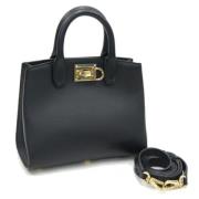 Salvatore Ferragamo Pre-owned Pre-owned Laeder handvskor Black, Dam