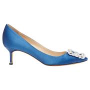 Manolo Blahnik Pre-owned Pre-owned Tyg klackskor Blue, Dam