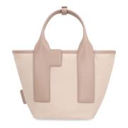 Furla Nylon Tote med Läderdetaljer Pink, Dam