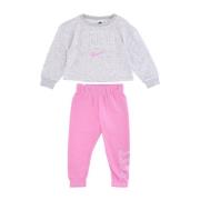 Nike Retro Rewind Crew & Jogger Set Pink, Dam