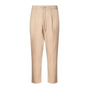 Selected Femme Beige Elastiska Midja Byxor Beige, Herr