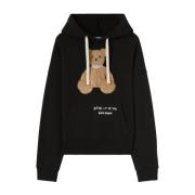 Palm Angels Bear Appliqué Hoodie Sweater Black, Herr