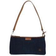 Burberry Vintage Pre-owned Canvas axelremsvskor Blue, Dam